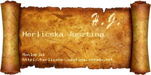Herlicska Jusztina névjegykártya
